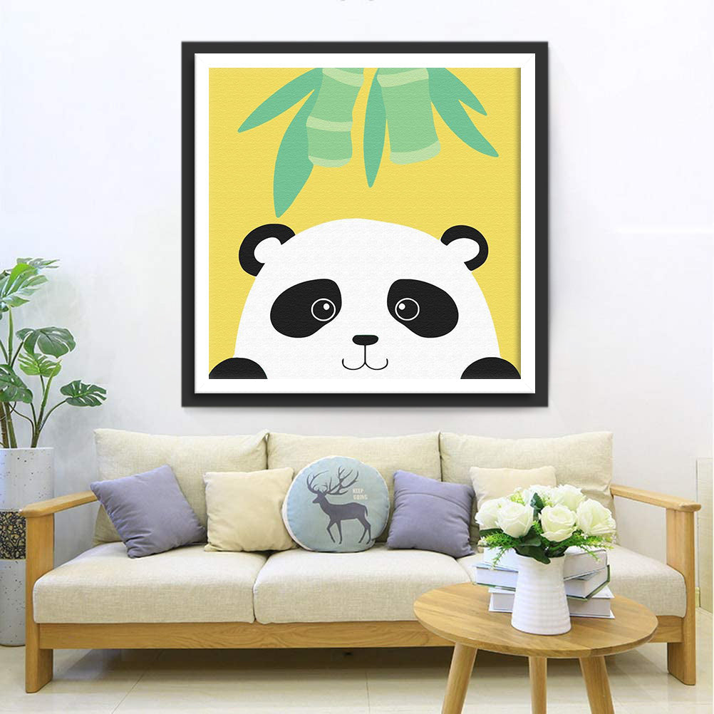 Mignon Panda Cartoon Broderie Diamant