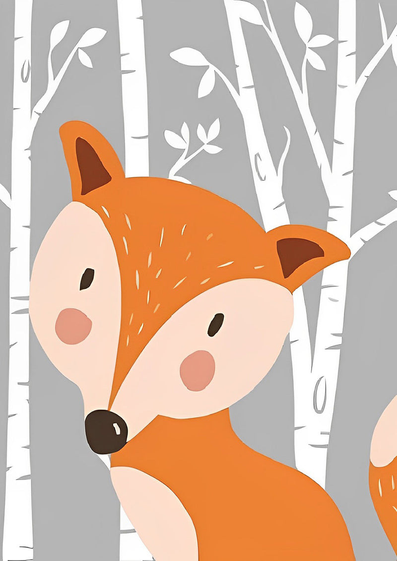 Mignon Renard Roux Cartoon Broderie Diamant