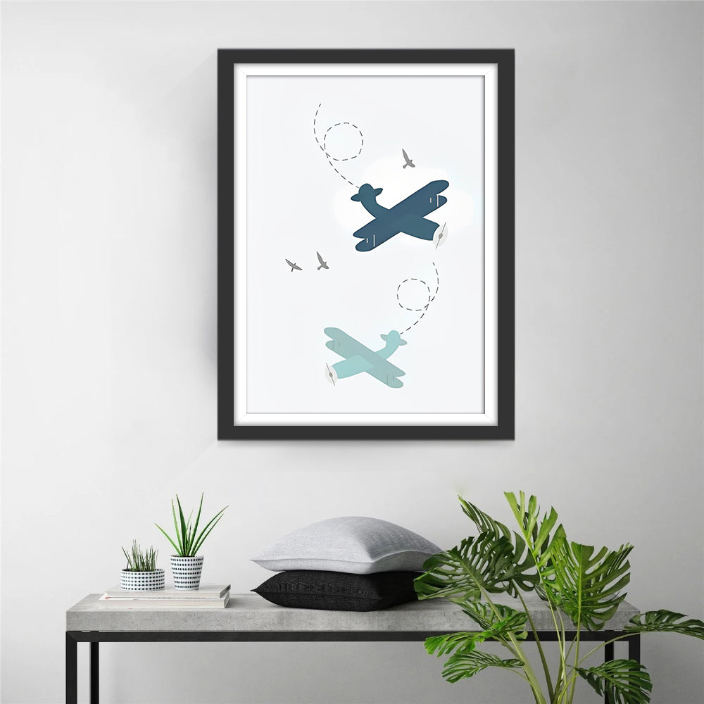 Mignons Avions Cartoon Broderie Diamant