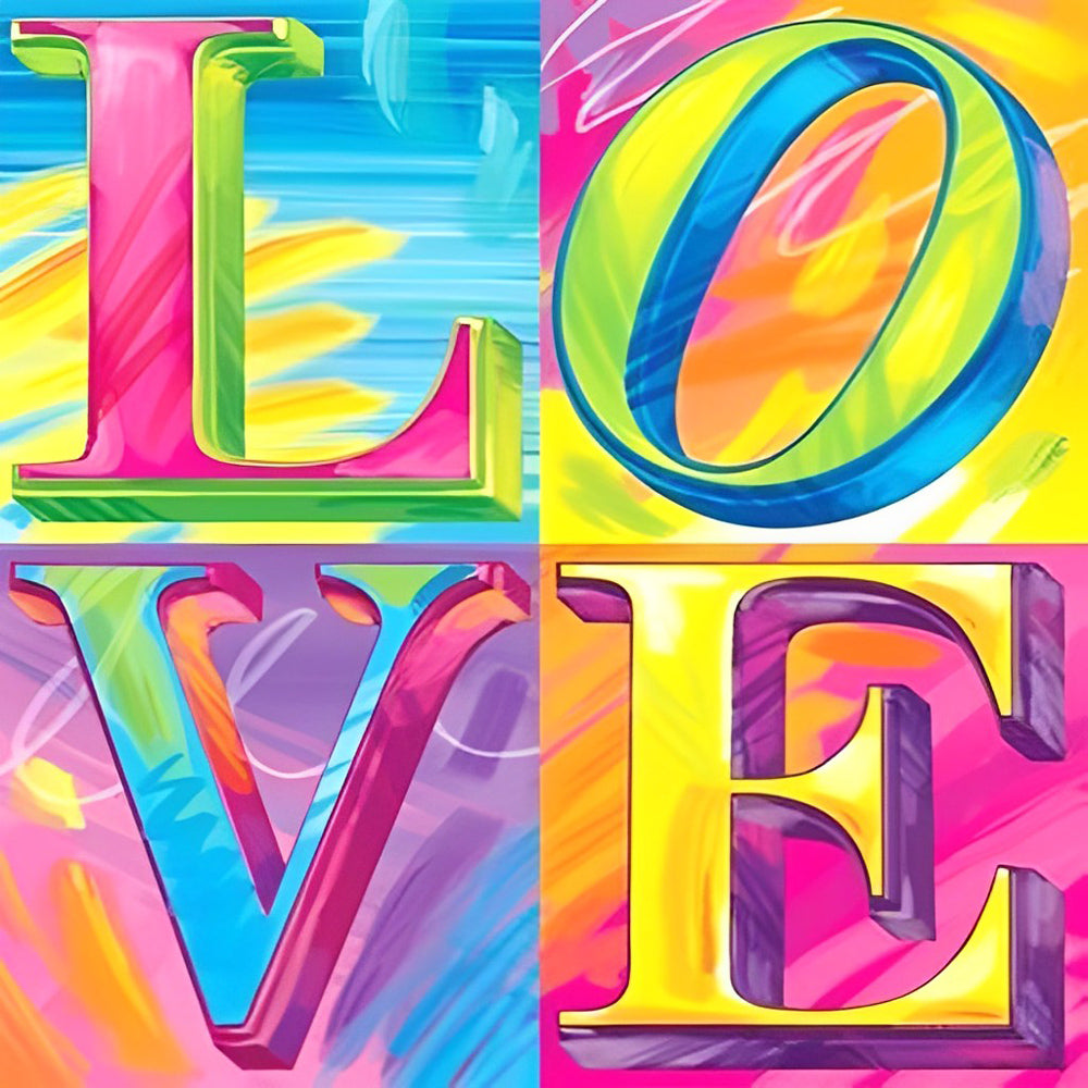 Mot d'Amour Broderie Diamant