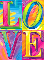 Mot LOVE Coloré Broderie Diamant