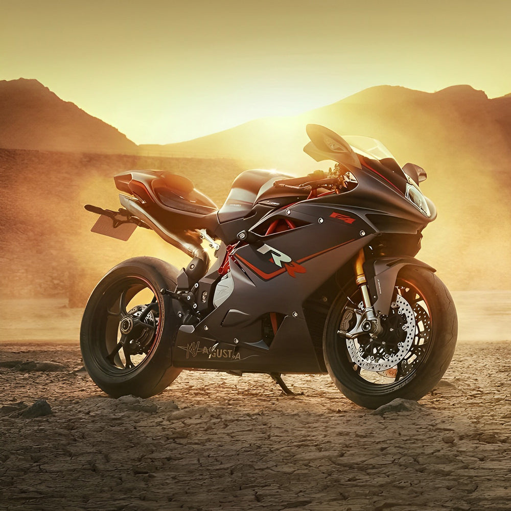 Moto dans le Désert de Gobi Broderie Diamant