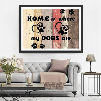Mots Doux pour Chien Broderie Diamant