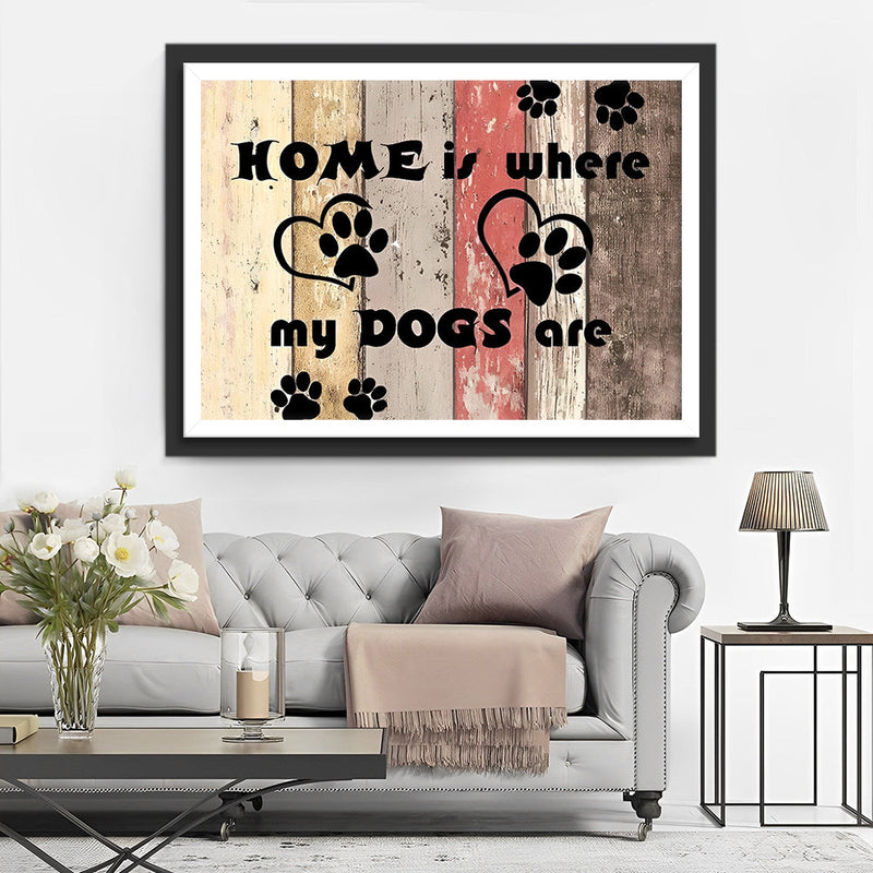 Mots Doux pour Chien Broderie Diamant