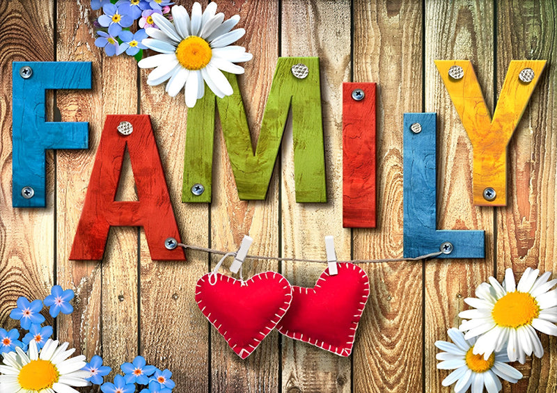 Mots Family Colorés Broderie Diamant