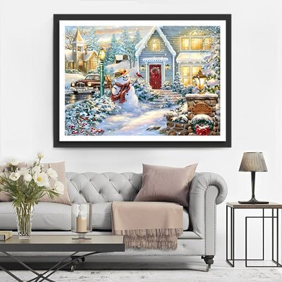 Neige et Noël Fête Broderie Diamant
