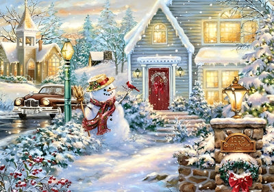 Neige et Noël Fête Broderie Diamant