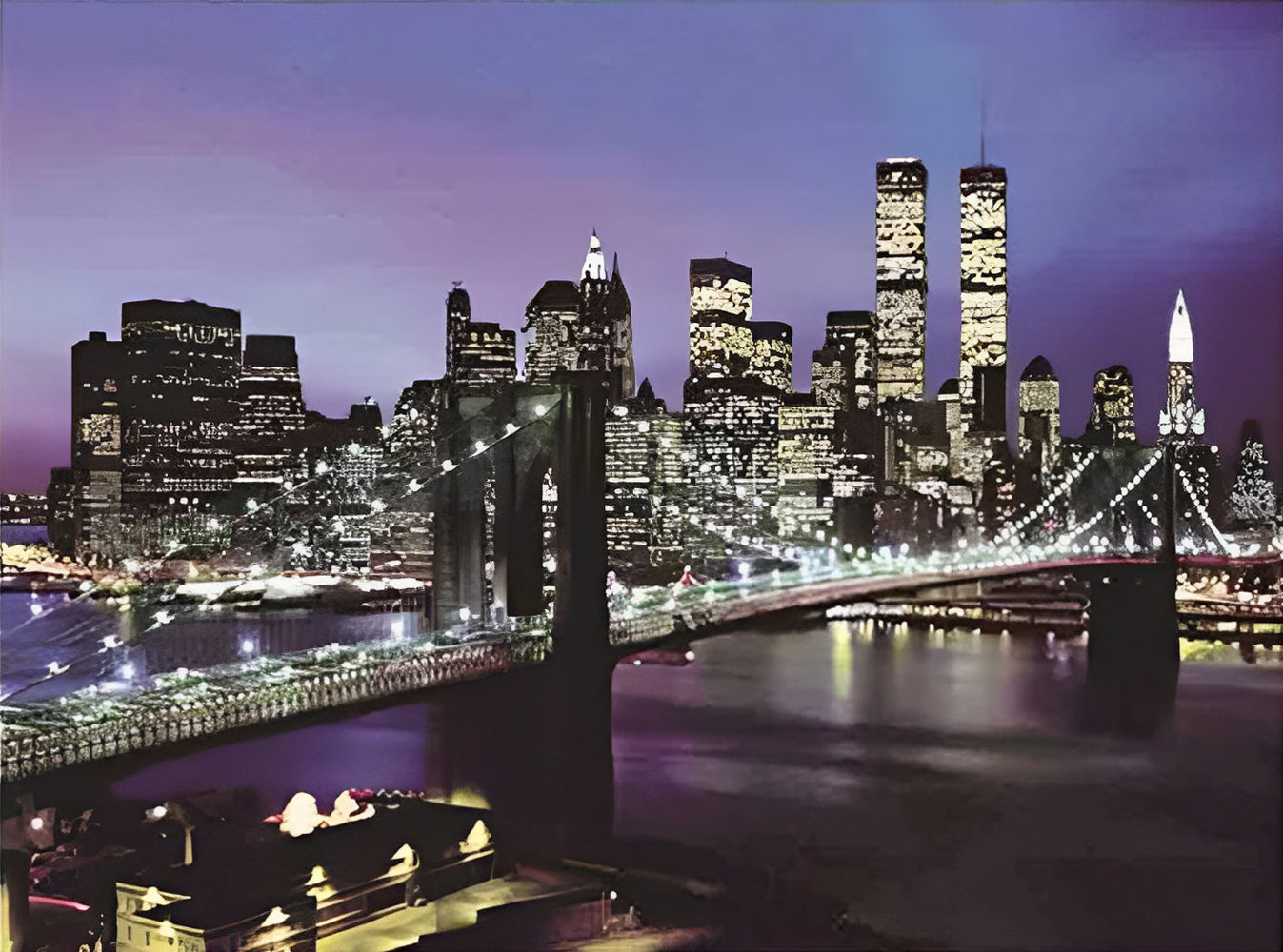 New York de Nuit Broderie Diamant