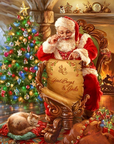 Noël Chaleureux Broderie Diamant