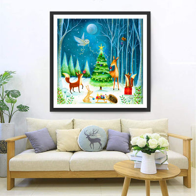 Noël dans la Forêt Broderie Diamant