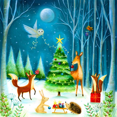 Noël dans la Forêt Broderie Diamant