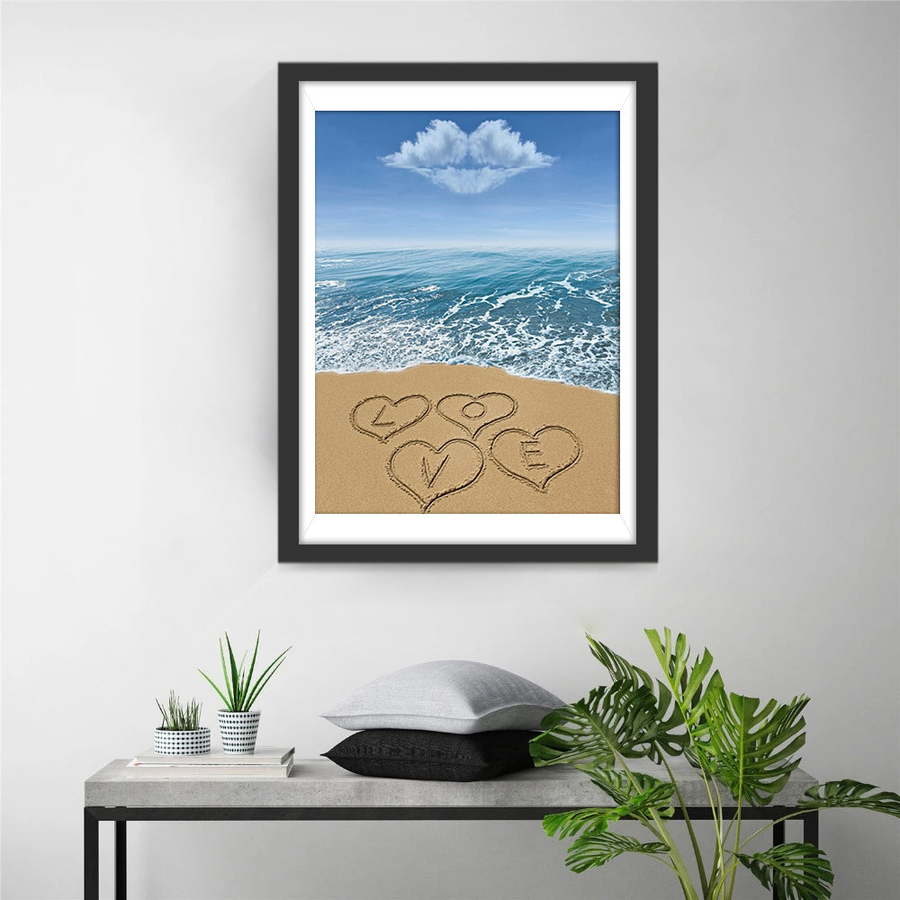 Nuage en Forme de Lèvres Broderie Diamant