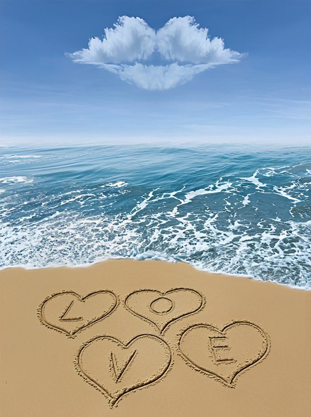 Nuage en Forme de Lèvres Broderie Diamant