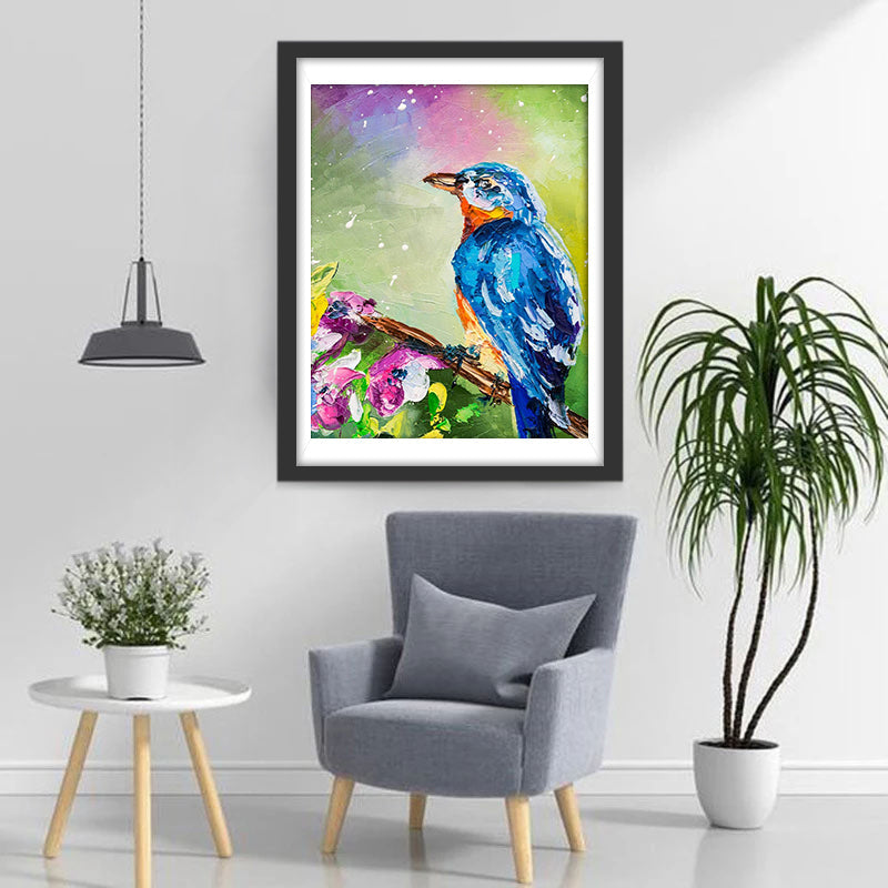 Oiseau Bleu dans le Style de la Peiture à l&
