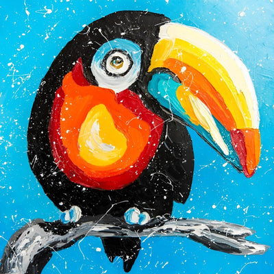 Oiseau Toucans Toco Dessiné Broderie Diamant