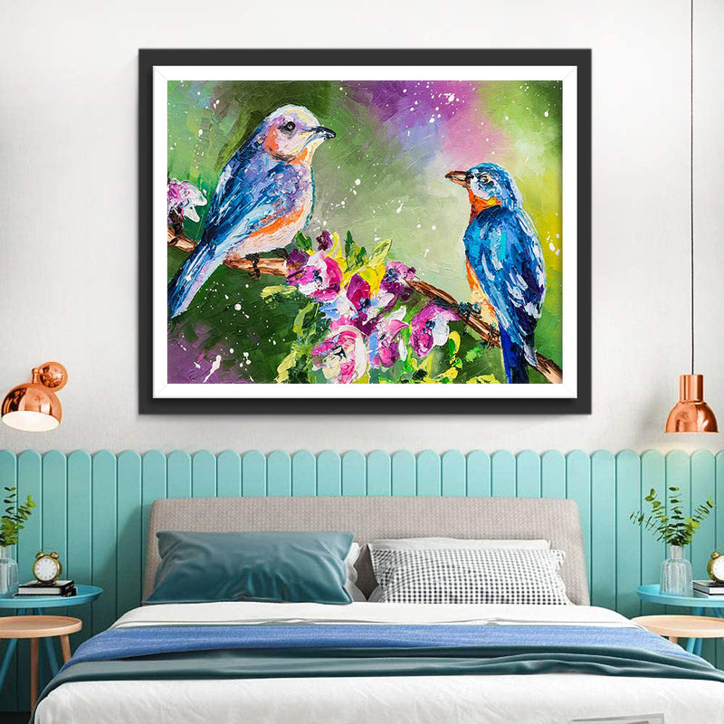 Oiseaux de Peinture Gouache Broderie Diamant