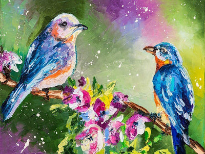 Oiseaux de Peinture Gouache Broderie Diamant
