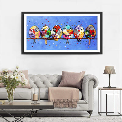 Oiseaux Multicolores des œufs de Pâques Broderie Diamant