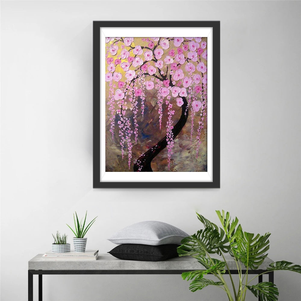 Orchidées Roses Broderie Diamant