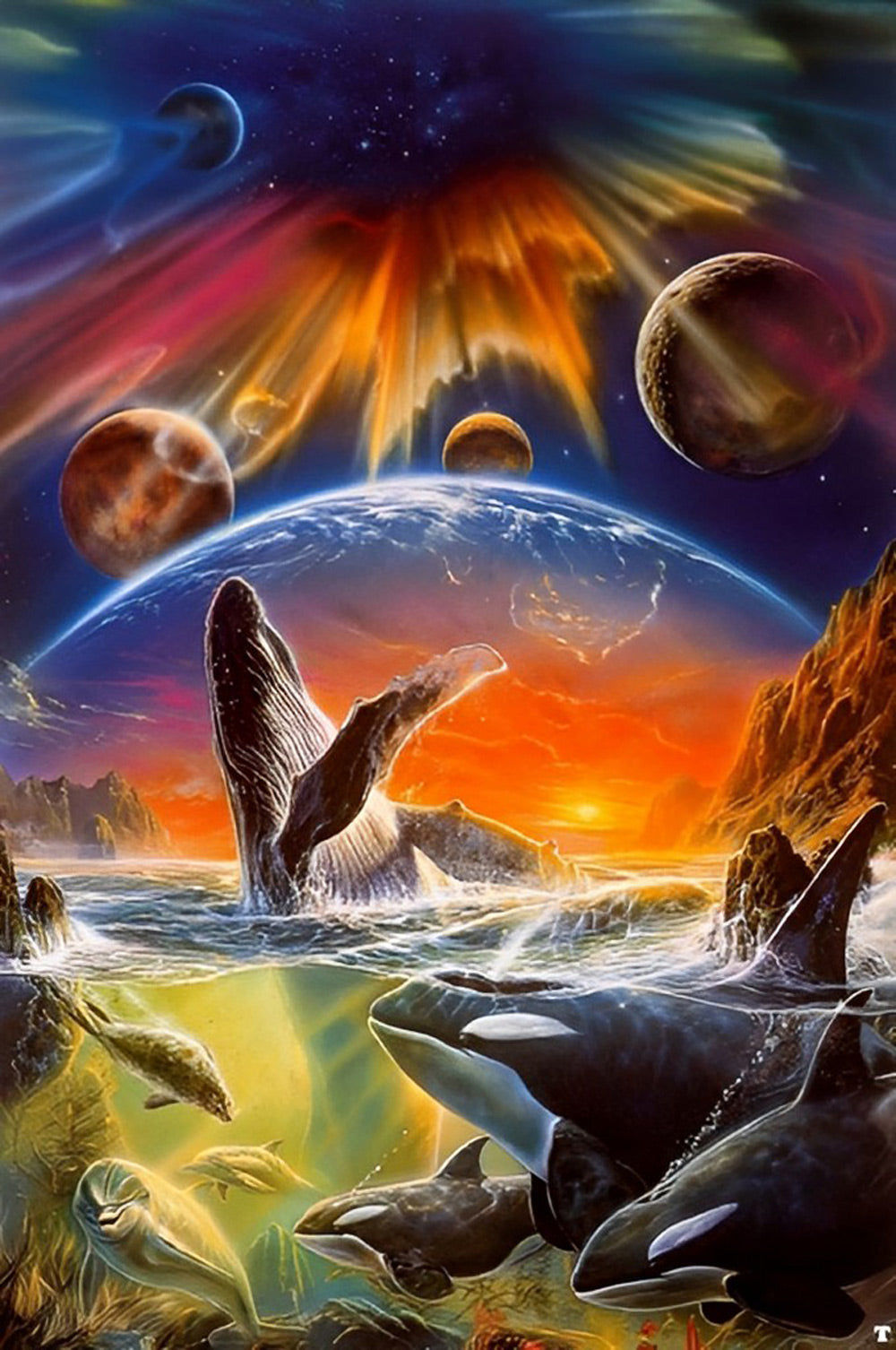 Orques et les Planètes Broderie Diamant