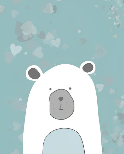 Ours Blanc Cartoon pour Enfants Broderie Diamant