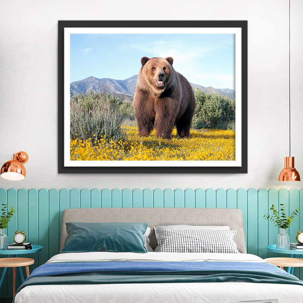 Ours Brun Enorme Broderie Diamant