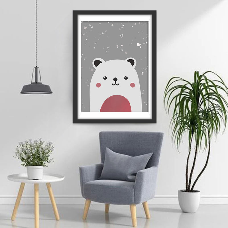 Ours Polaire Cartoon pour Enfants Broderie Diamant
