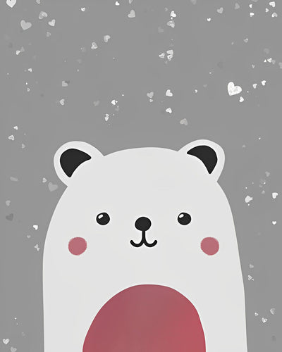 Ours Polaire Cartoon pour Enfants Broderie Diamant