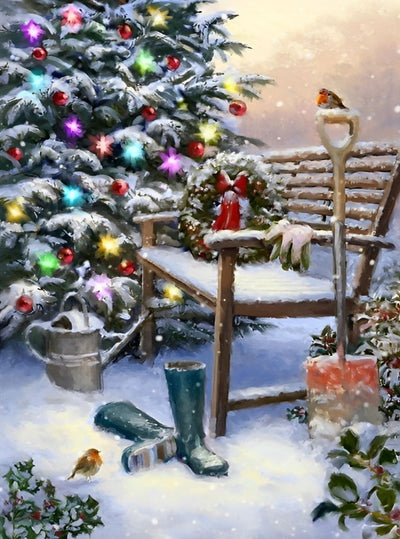 Outils et Sapin de Noël Broderie Diamant