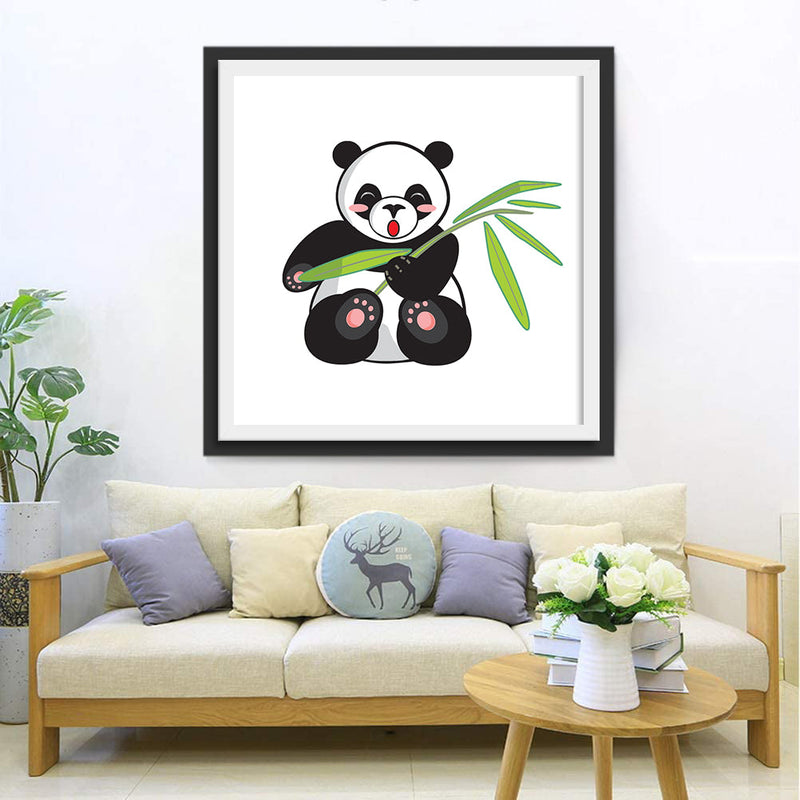Panda et Bambou Cartoon Broderie Diamant