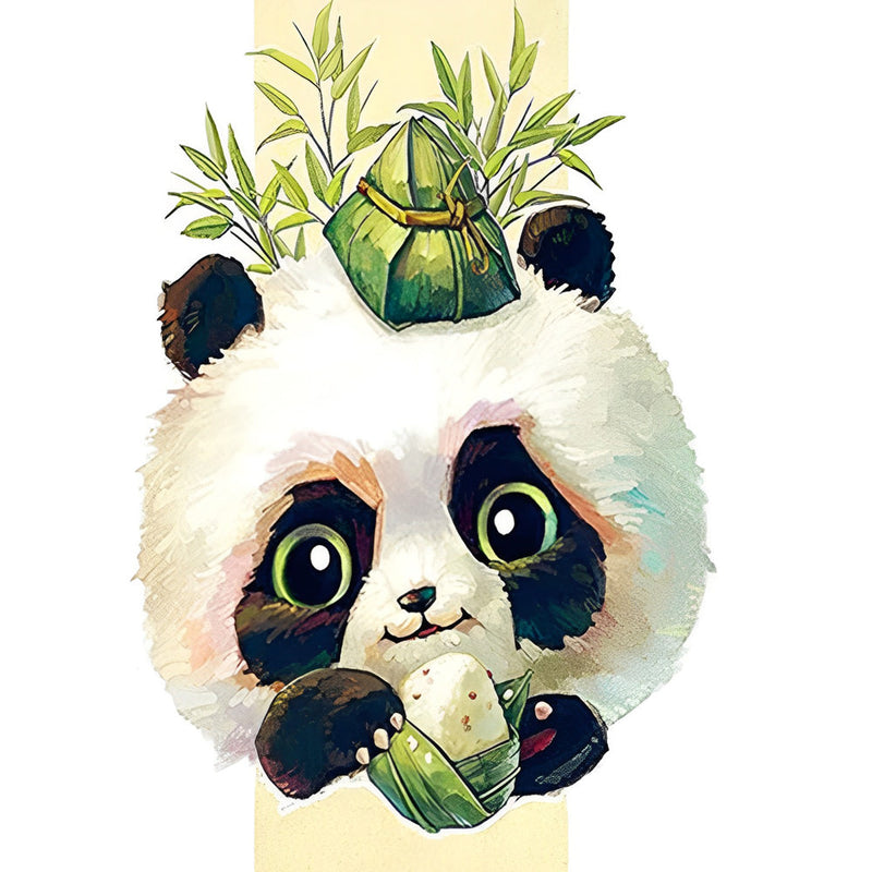 Panda et Zongzis Broderie Diamant