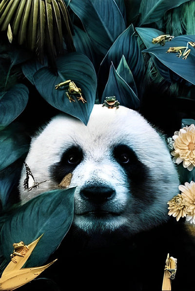 Panda, Papillon et Grenouilles Broderie Diamant