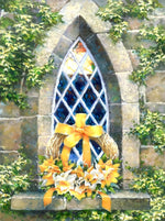 Panier de Fleurs Jaunes et Blanches Broderie Diamant