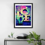 Panneau Métallique d'Amour Coloré Broderie Diamant