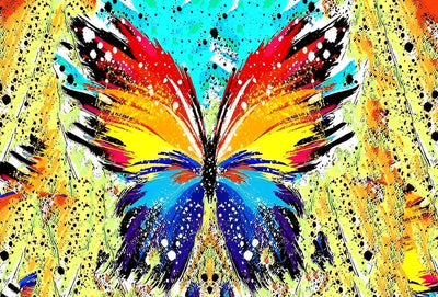 Papillon de Peinture à l'Huile Broderie Diamant
