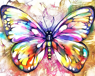 Papillon en Couleurs Variés Broderie Diamant