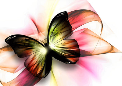 Papillon Vert et Rouge avec un Noeud Broderie Diamant