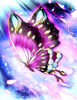 Papillon Violet Fantastique Broderie Diamant