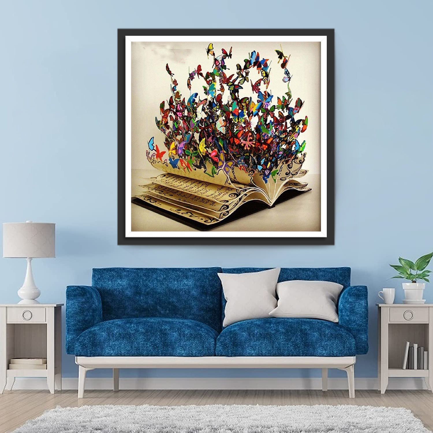 Papillons dans le Livre Broderie Diamant