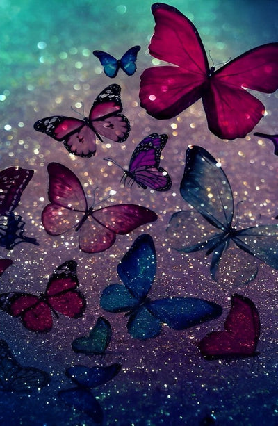 Papillons et Paillettes Broderie Diamant