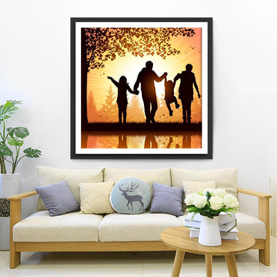 Parents et Leurs Enfants Broderie Diamant