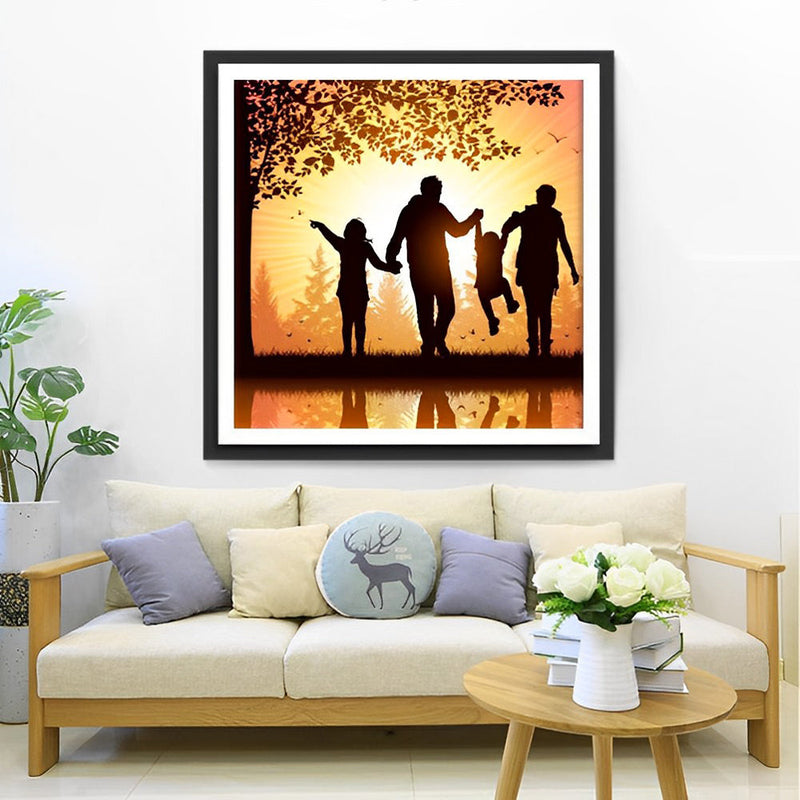 Parents et Leurs Enfants Broderie Diamant
