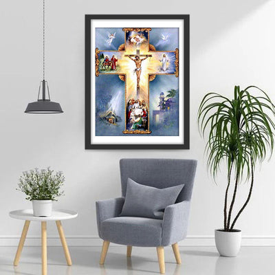 Passion du Christ et la Croix Broderie Diamant
