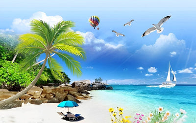 Paysage au Bord de la Mer Broderie Diamant
