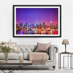 Paysage Nocturne de New York Broderie Diamant