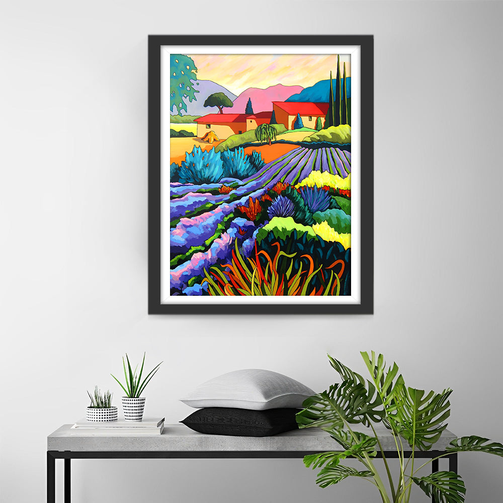 Peinture Rurale d'Art Abstrait Populaire Broderie Diamant