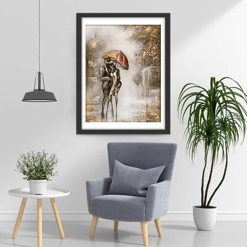 Peinture Urbaine d'un Couple Broderie Diamant