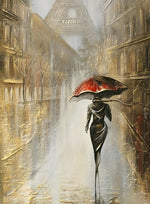 Peinture Urbaine d'une Femme Portrait Broderie Diamant