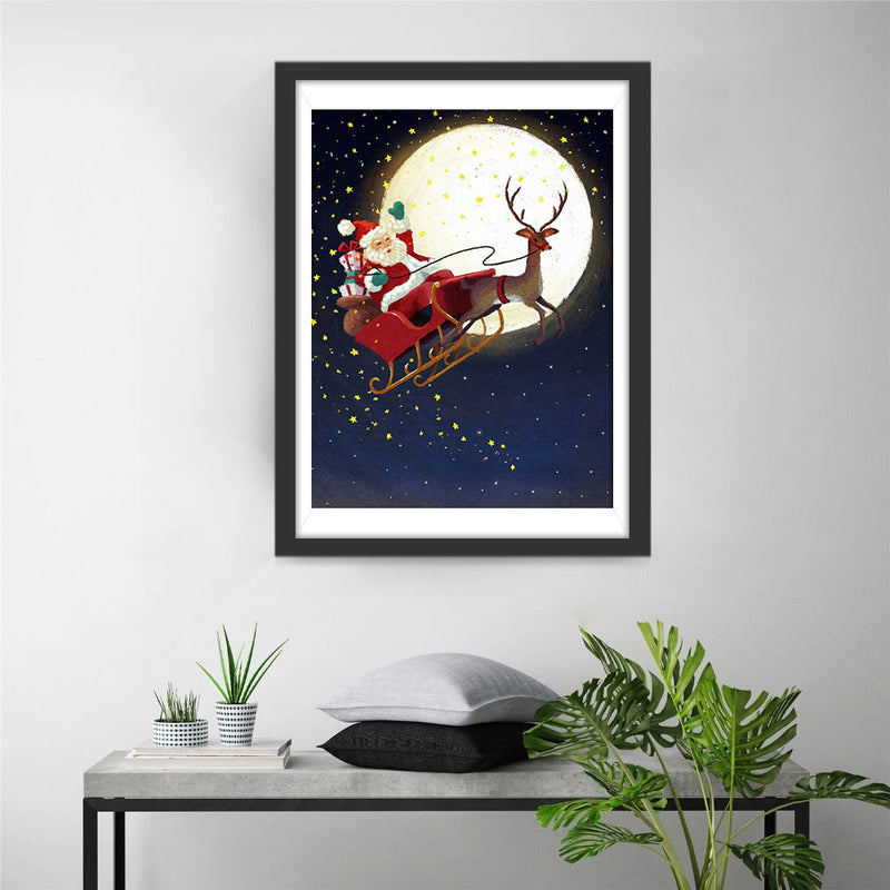 Père Noël Cartoon Broderie Diamant