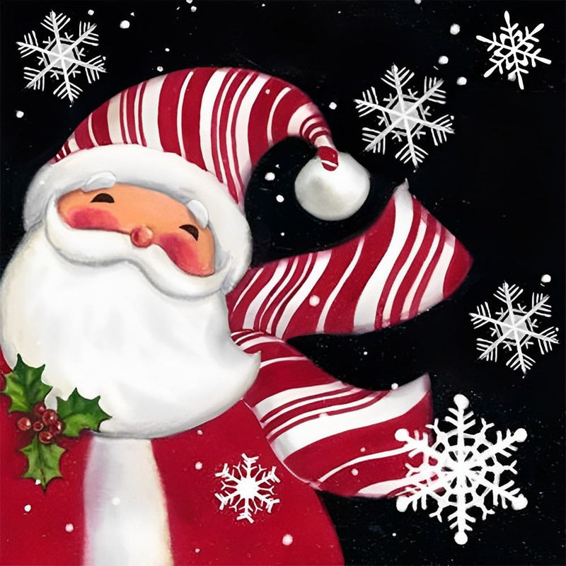 Père Noël Cartoon Broderie Diamant